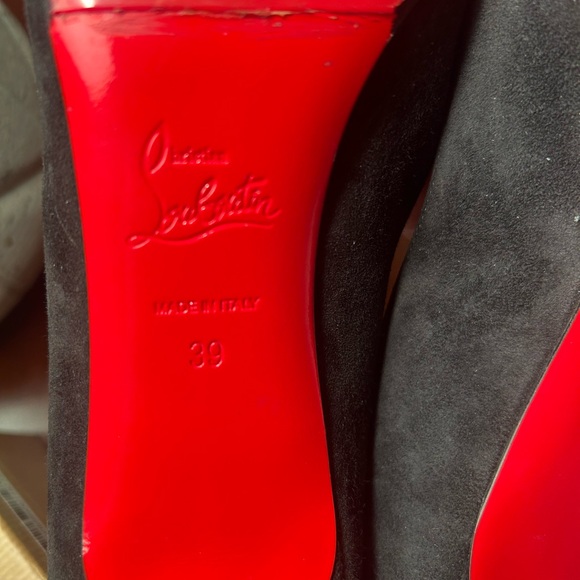 Christian Louboutin Black Suede Eloise Pump 85 Veau Velours Size 39 - Picture 9 of 15